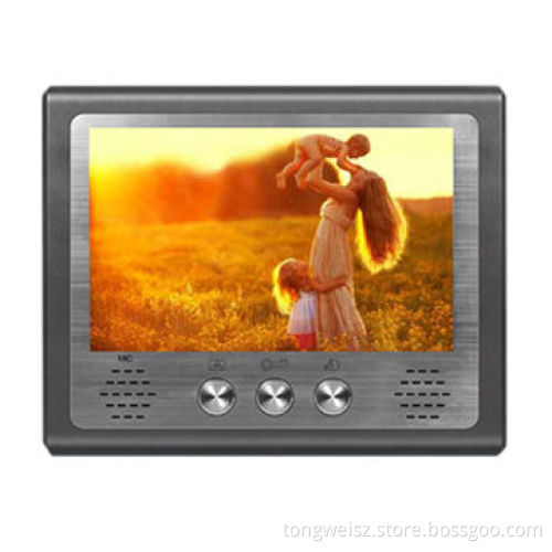Video Intercom System with HD Monitor, 1,024*600p Resolution and Pinhole Camera